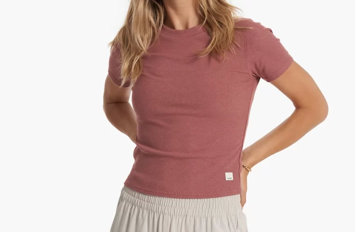 Best sun protective clothing vuori tee in rose